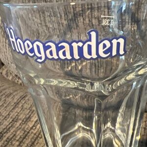 Hoegaarden beer glasses set of 2 .33L Fill Line & .25L Fill Line German Beer